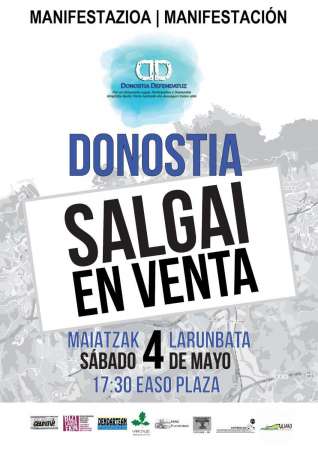 Manifestación en Donostia en defensa de un urbanismo sostenible